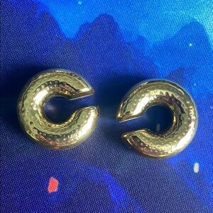 Gold Hammered Ear Cuffs